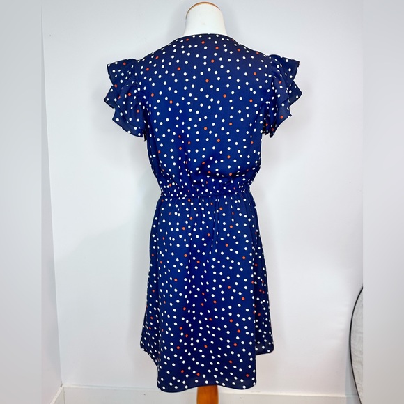 Madison Jules Blue Polkadot Dress US S - Picture 3 of 10